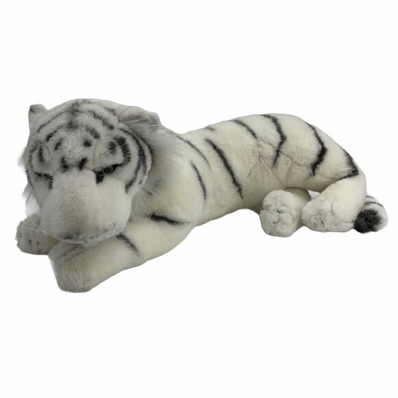Vintage Westcliff Collection Plush Large Laying White Tiger Made In Korea - Picture 1 of 11